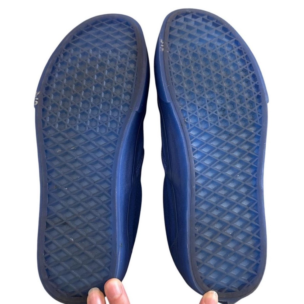 Vans Blue Slip-On Sneakers Men’s 8 Women’s 9.5 - Picture 3 of 5